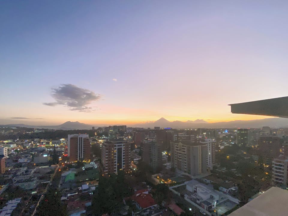 Great views of the surrounding volcanoes and the city from the building rooftop.