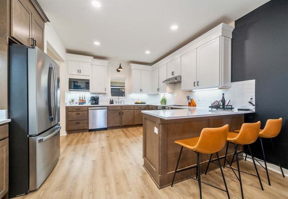 Kitchen Island Provides Additional Seating for 3