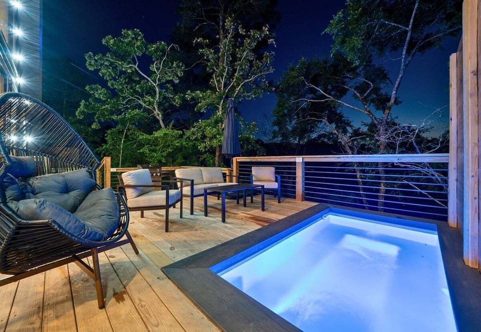 Whether you're meditating, stretching, or sipping wine, this spacious deck invites you to slow down and breathe deep.