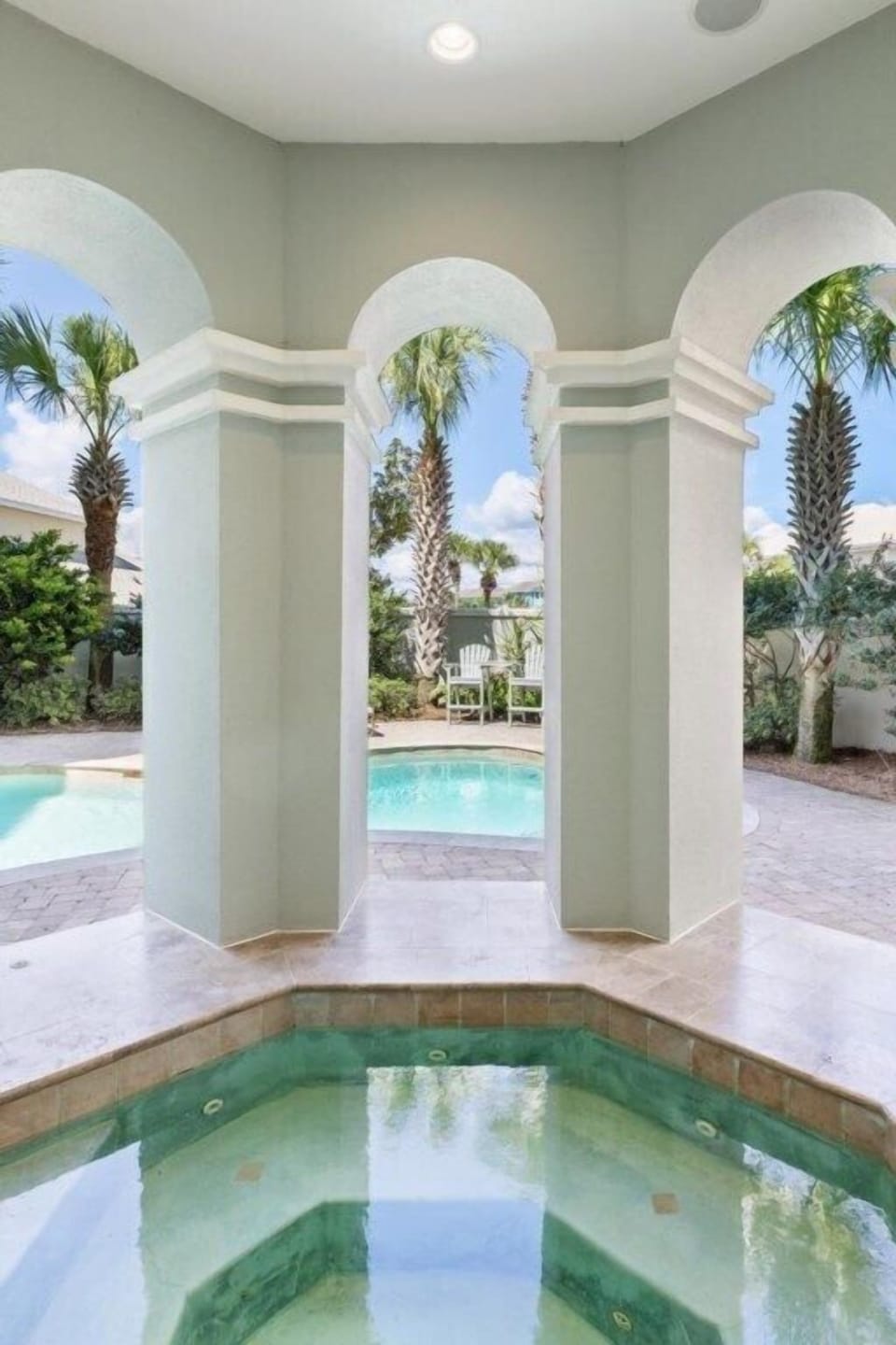 Spa Overlooking The Pool