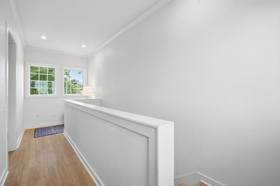 Clean and simple upstairs hallway