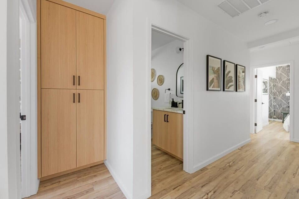 Bright hallways and ample storage make settling in easy for longer stays and larger groups.