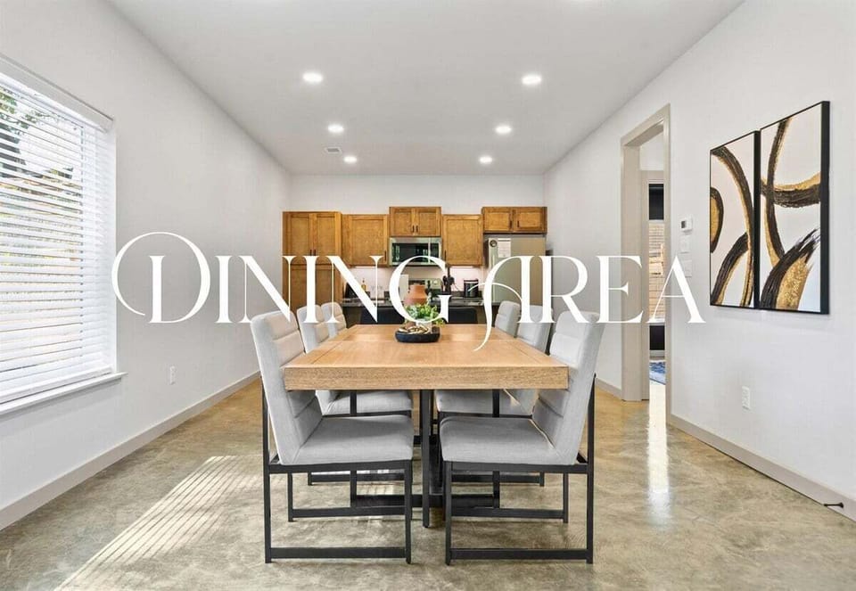 Gather around the table for meals, games, or catching up. The dining space is made for togetherness.