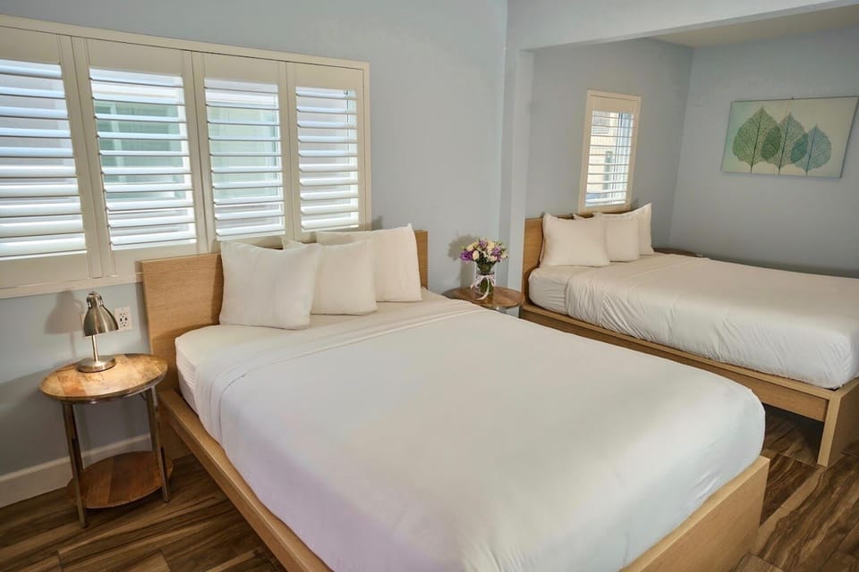 Deluxe Double Room, 2 Queen Beds, Non Smoking | 1 bedroom, premium bedding, desk, soundproofing