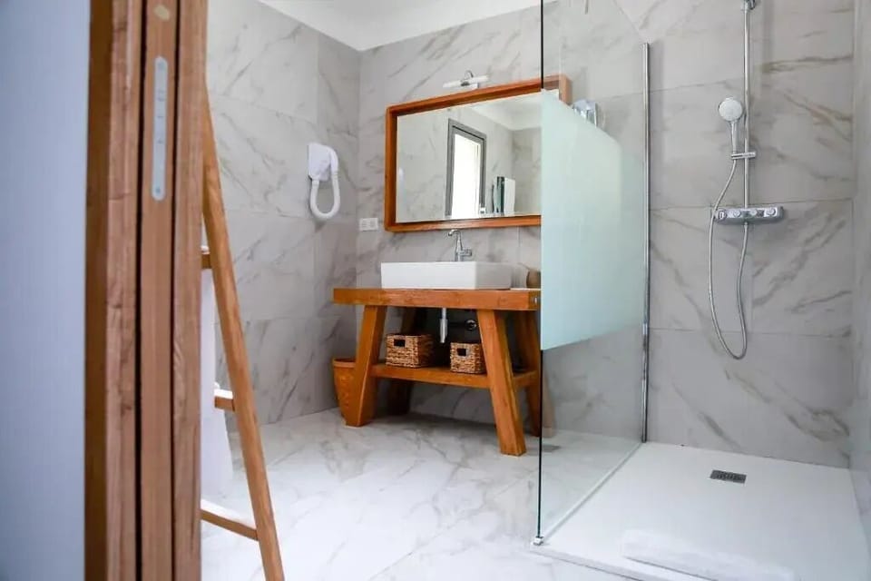 Villa, 1 Queen Bed, Private Pool | Bathroom | Shower, rainfall showerhead, hair dryer, bathrobes