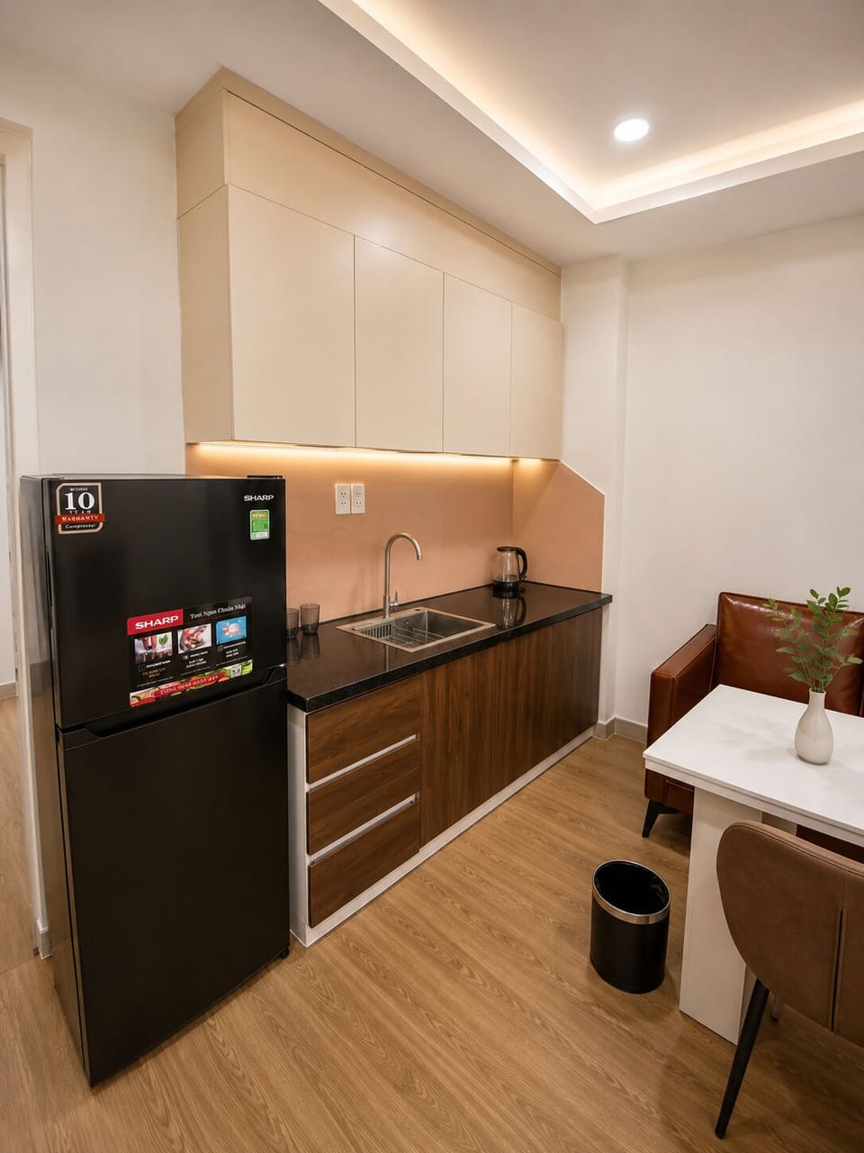 Deluxe Double Room, City View | Private kitchen | Fridge