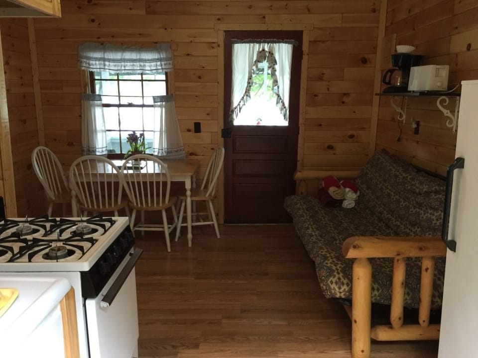 Cabin, 1 Queen Bed with Sofa bed, Kitchen, Partial Lake View | In-room dining
