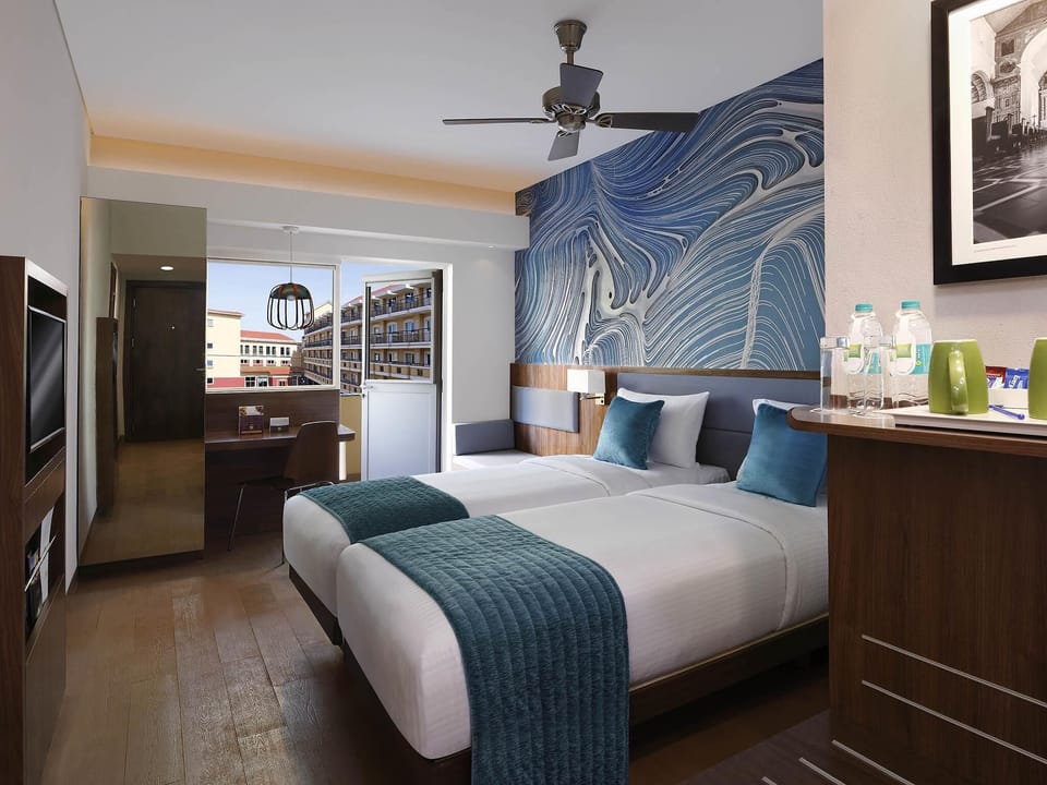 Room, 2 Twin Beds, Balcony (Modern Pool, Value Plus) | Frette Italian sheets, premium bedding, memory foam beds, minibar