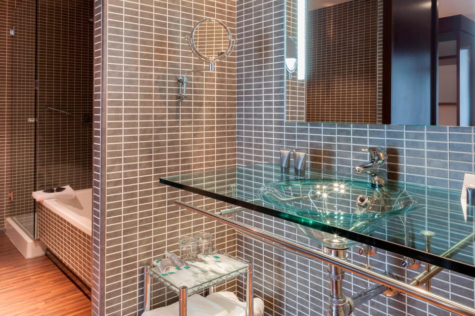 Hair dryer, bidet, towels