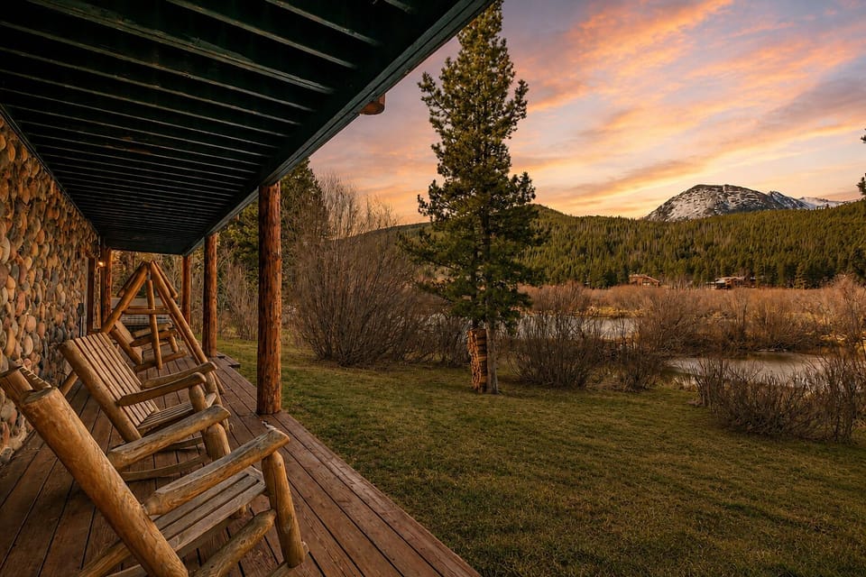 Sip your morning coffee from the porch while soaking in serene mountain views and peaceful alpine surroundings.