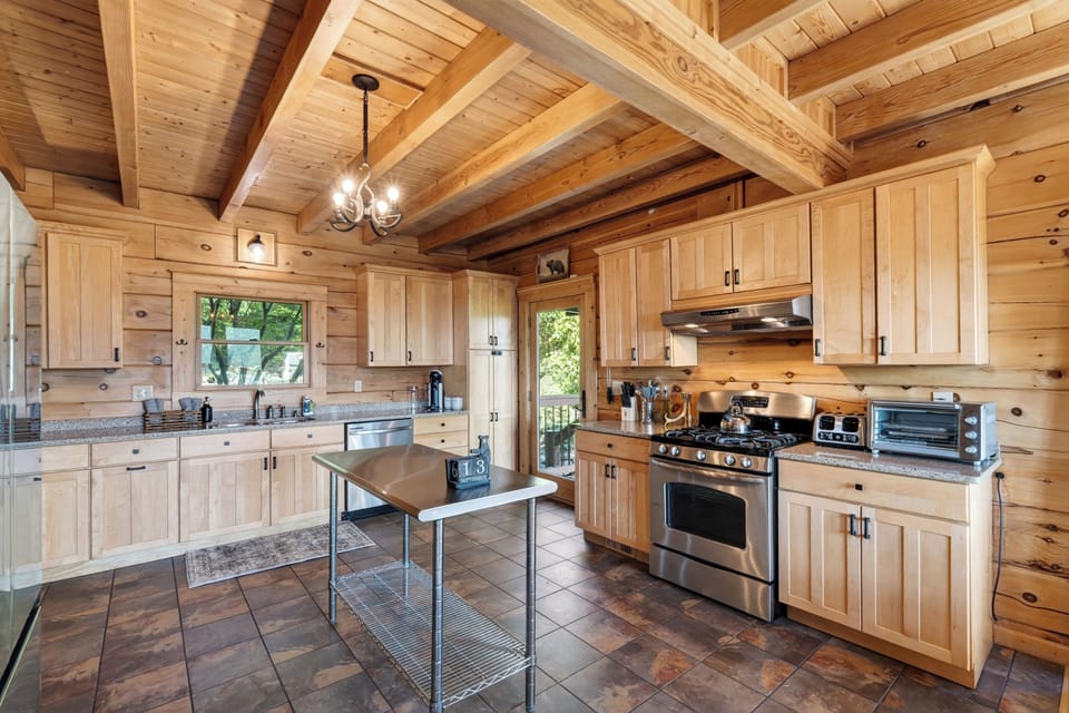 Extra prep space and a social hub for the designated chef of the family.