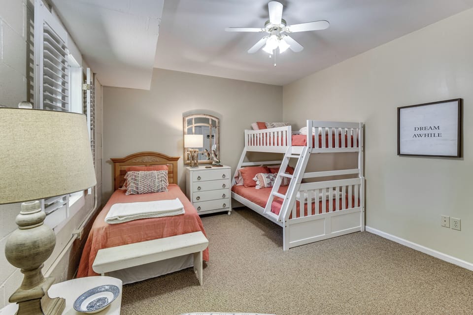 Bedroom 3 | Lower Level | Twin Bed | Twin/Full Bunk Bed