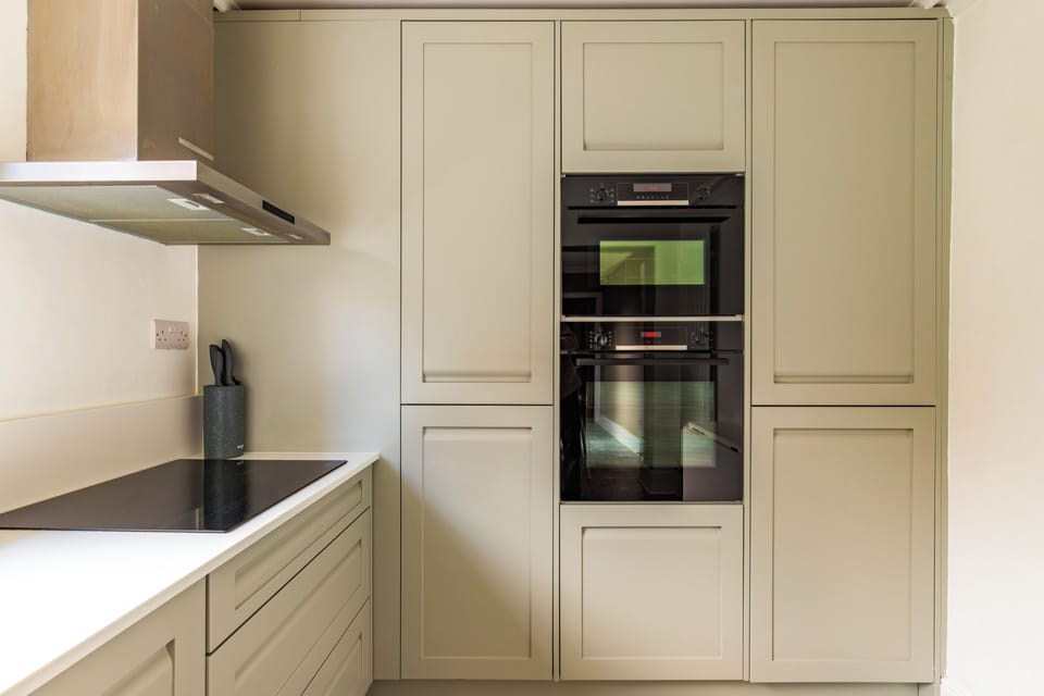 Stylish kitchen so you can cook full meals during your stay.