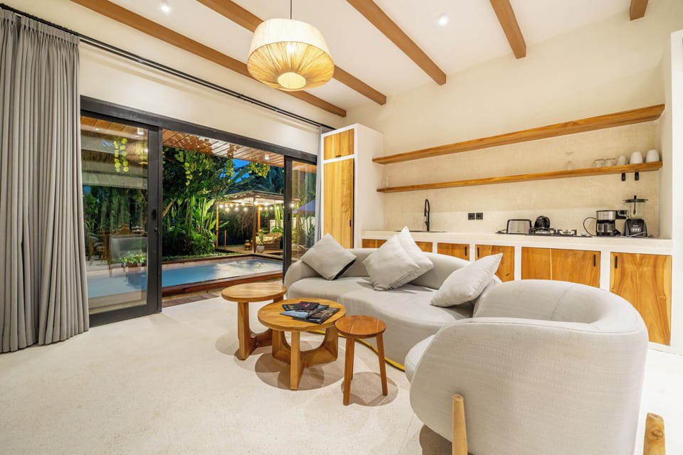 Luxury Villa, Pool View | Living area | Smart TV