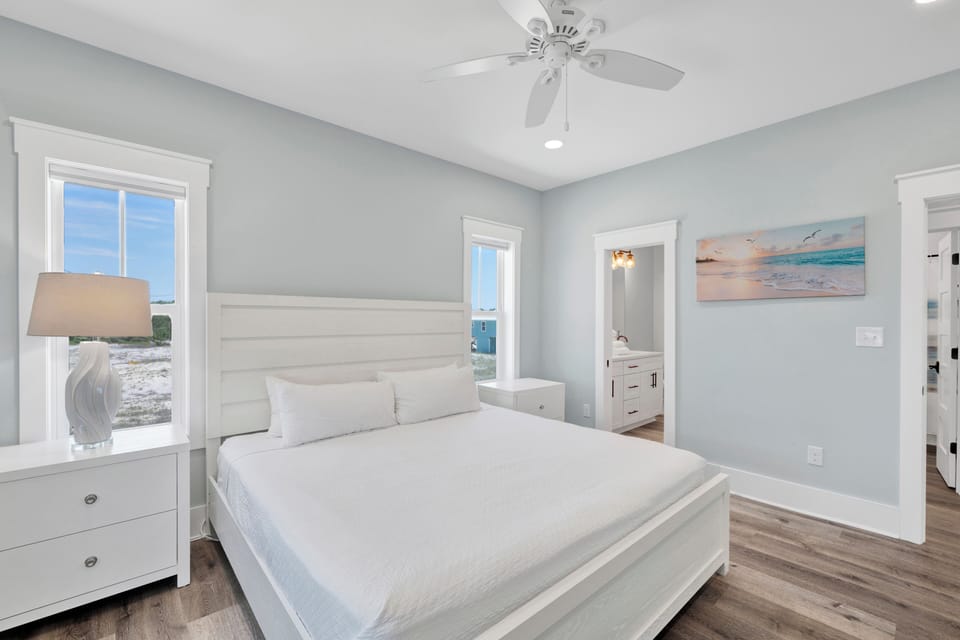 Bedroom 5 offers a private bathroom, television and King bed - sleeps 2