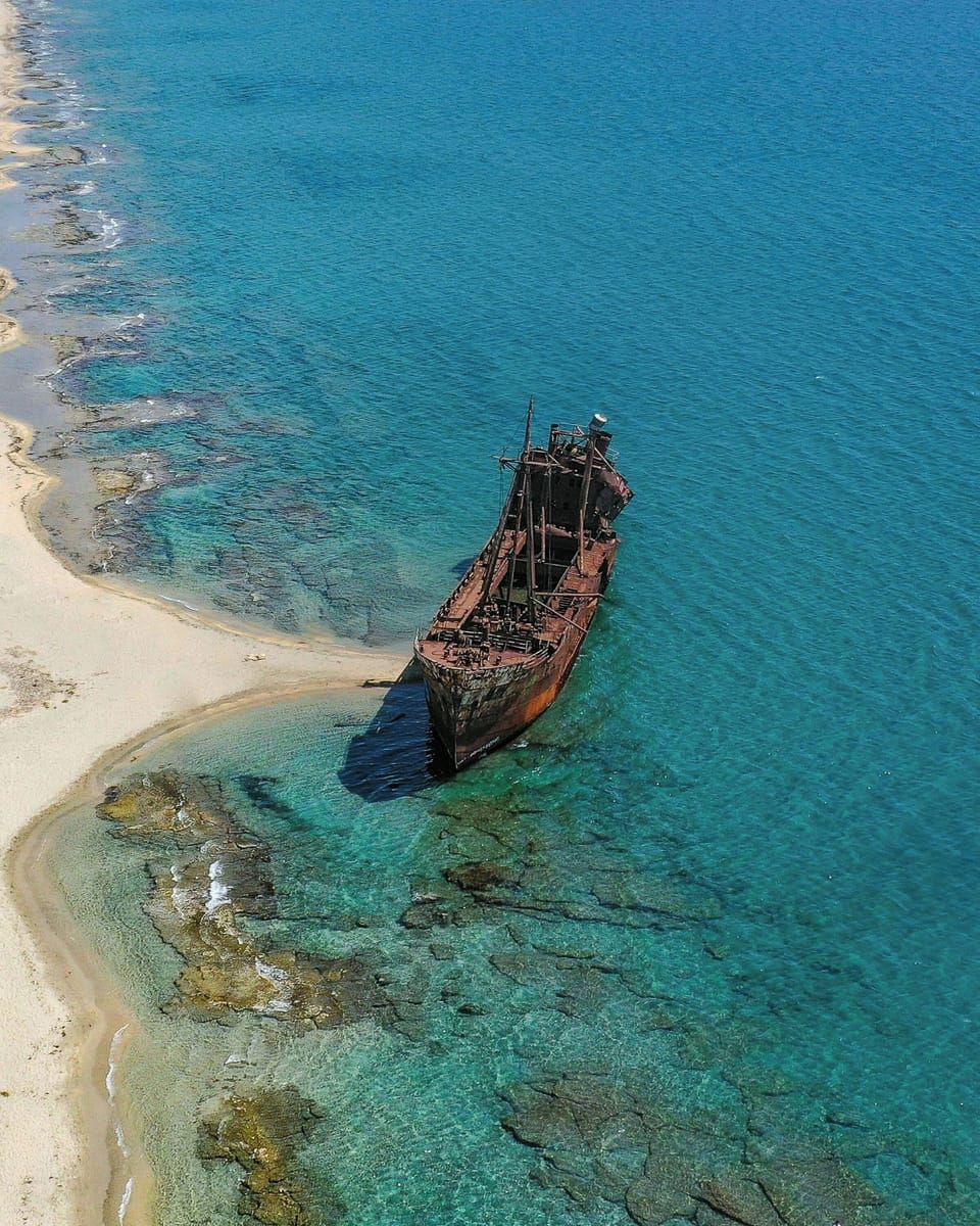 Explore the famous Dimitrios shipwreck nearby 6km