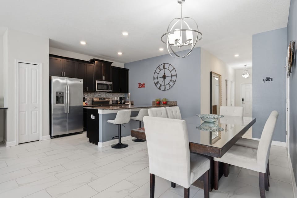 Dining and kitchen area