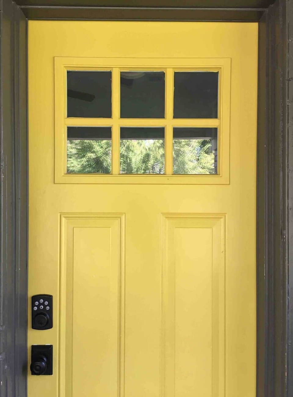 Your yellow door private entrance is keypad coded for your ultimate security, peace of mind, and no contact entry