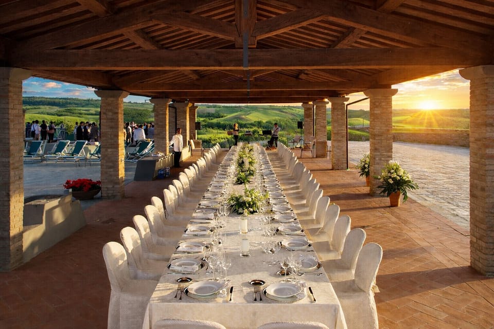 Outdoor banquet area