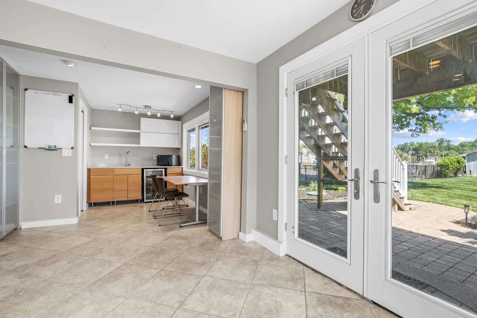 Open kitchenette and lounge area
