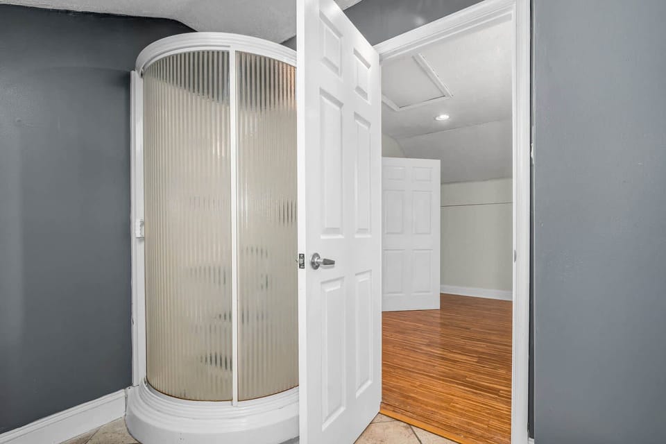 Full bathroom with walk-in shower