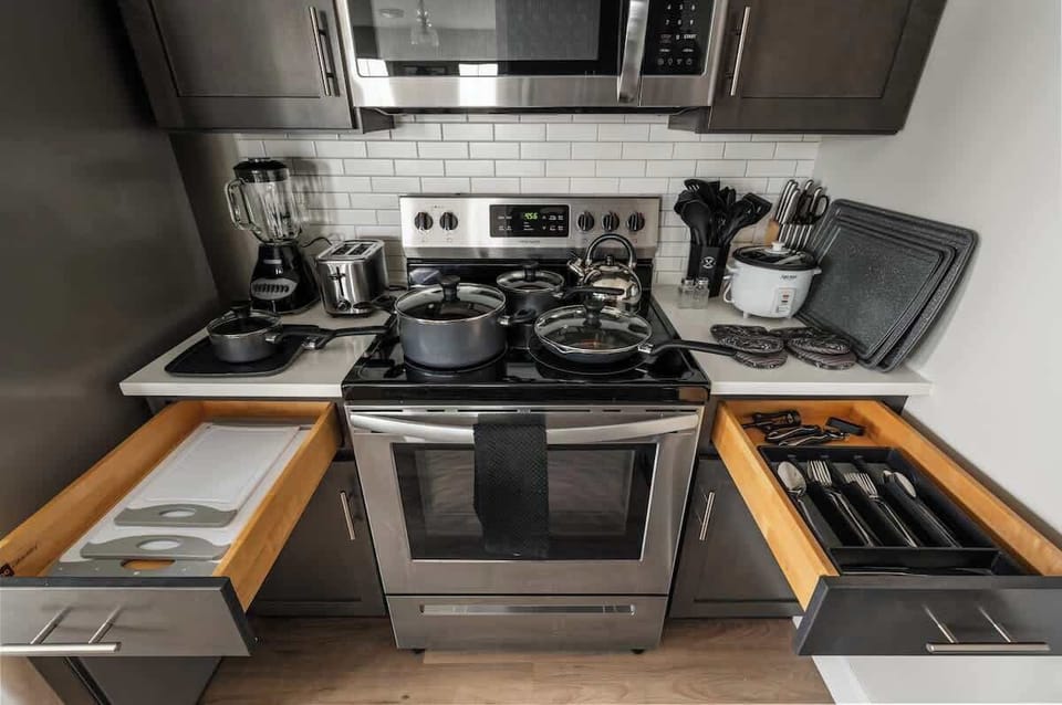 Fully stocked kitchen