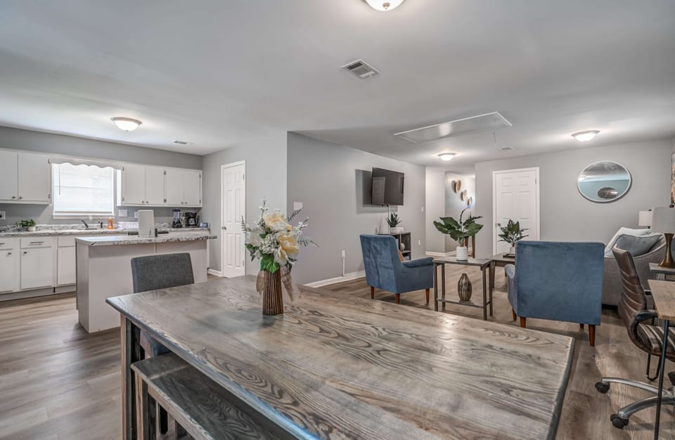 Dining room and living room 