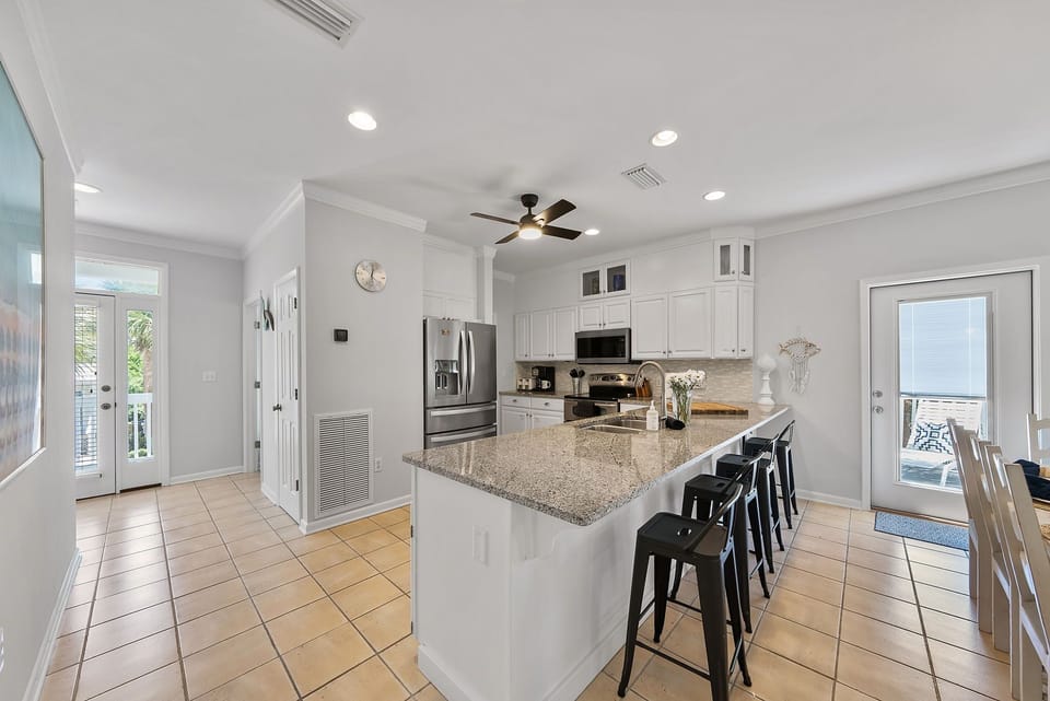 The spacious full kitchen makes it easy to prepare meals, entertain, and gather 