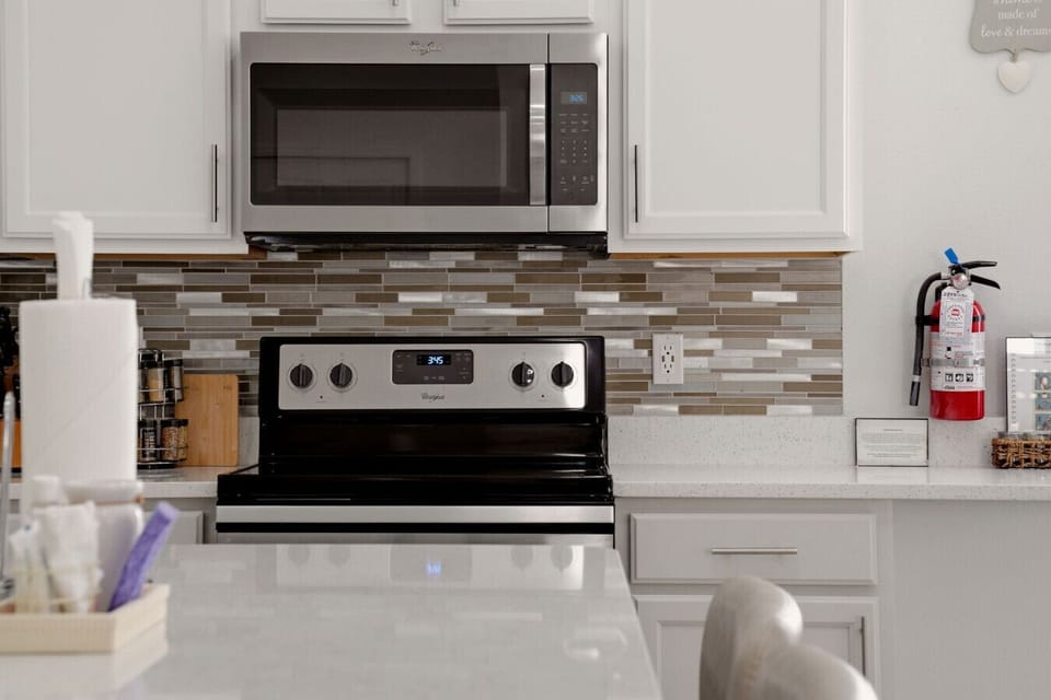 A convenient kitchen for families, groups, and longer stays