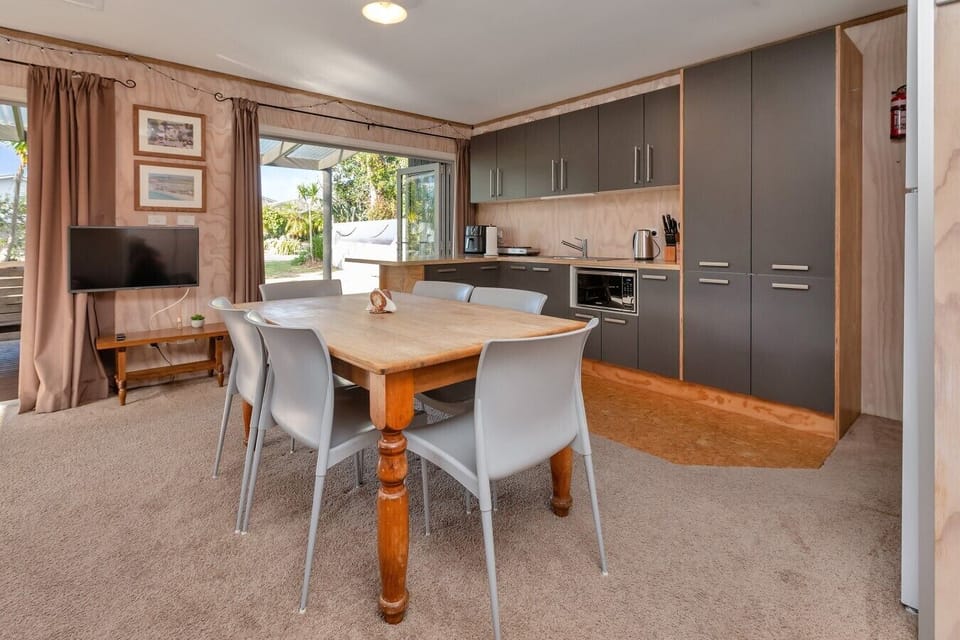 Open-plan kitchen and family dining table