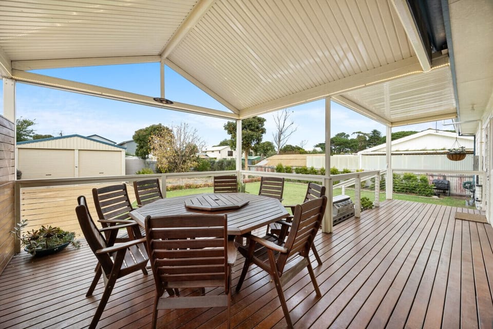 Fire up the barbecue and settle into long outdoor dinners around the spacious eight-seater alfresco.