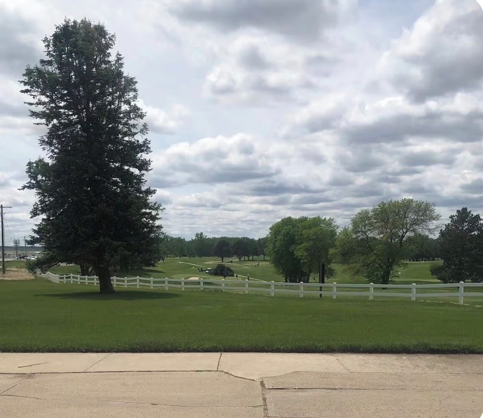 Backyard view of the golf course.