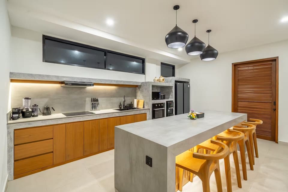 Family Villa, 3 Bedrooms, Private Pool | Private kitchen | Espresso maker, electric kettle, toaster, eco-friendly cleaning products