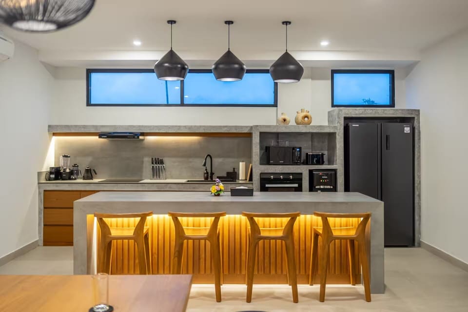 Family Villa, 3 Bedrooms, Private Pool | Private kitchen | Espresso maker, electric kettle, toaster, eco-friendly cleaning products