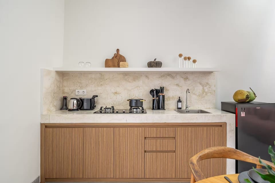Deluxe Villa, 2 Bedrooms, Private Pool | Private kitchen | Microwave, electric kettle, toaster