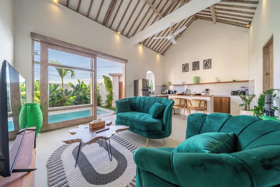 Gallery Villa, 2 Bedrooms, Private Pool | Living area | 50-inch Smart TV with digital channels