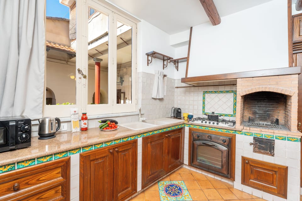 Deluxe Apartment, 2 Bedrooms | Private kitchen | Full-size fridge, microwave, oven, stovetop