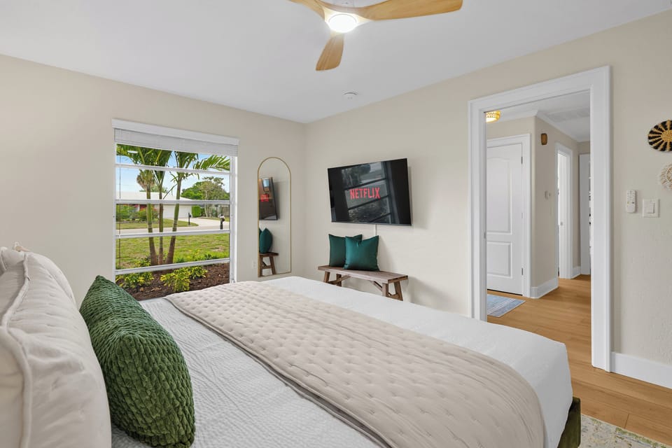Bedroom 2 - King Bed, Smart TV, high-quality linens, and what we consider the most comfortable mattress ever!