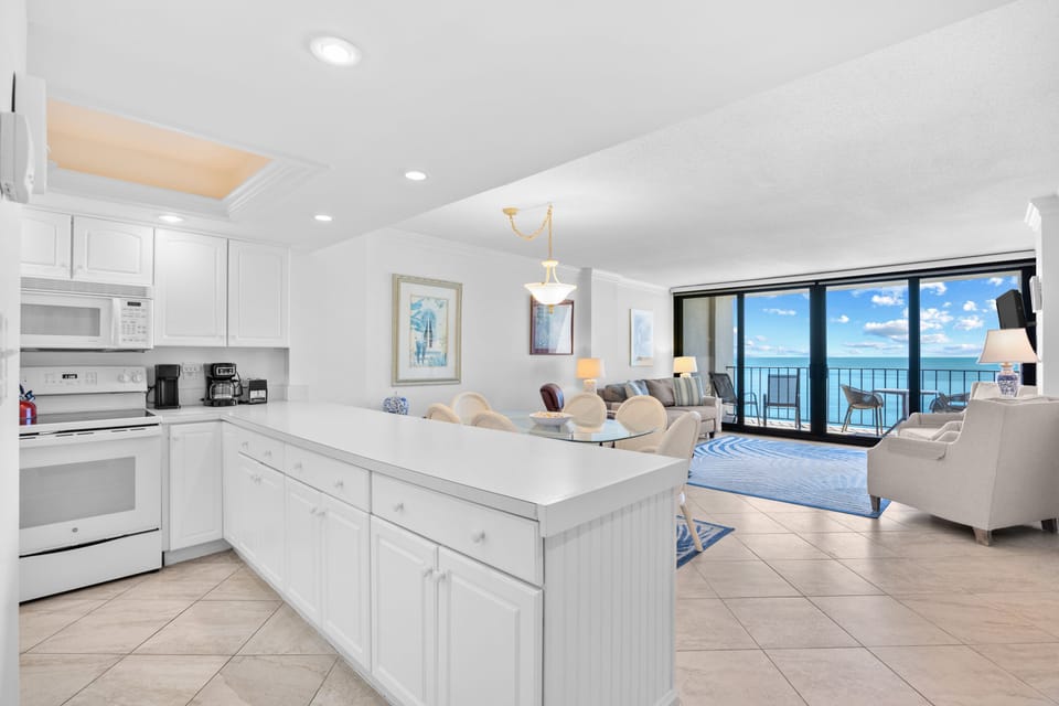 Counter Space for Meal Preparation with Amazing View