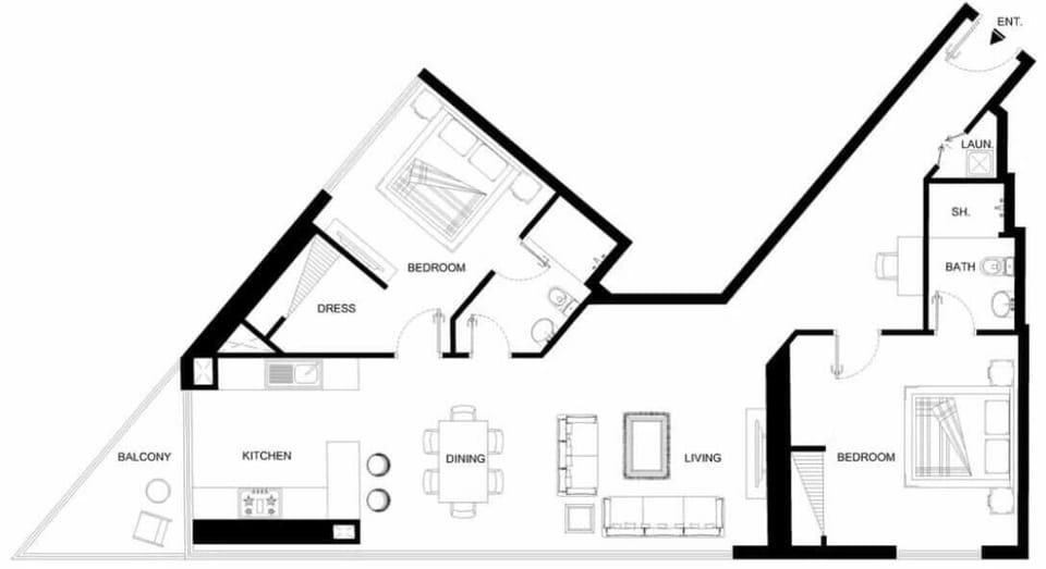 Floor plan for the unit