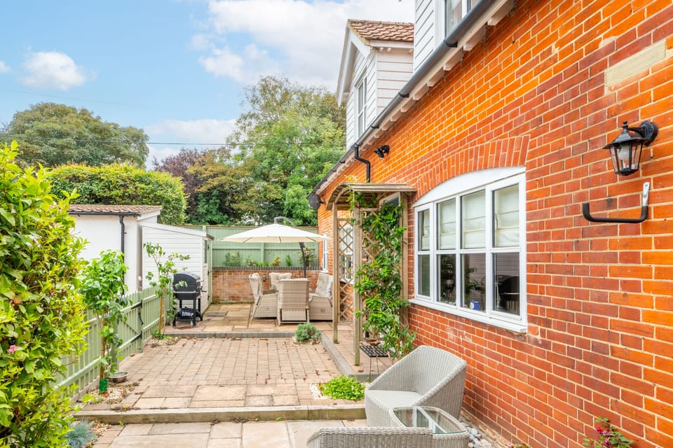A spacious courtyard garden