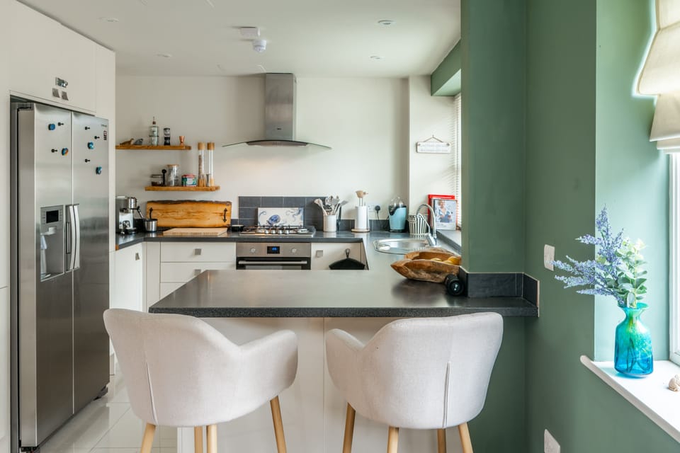 Ground floor: A well-equipped fitted kitchen awaiting the chef