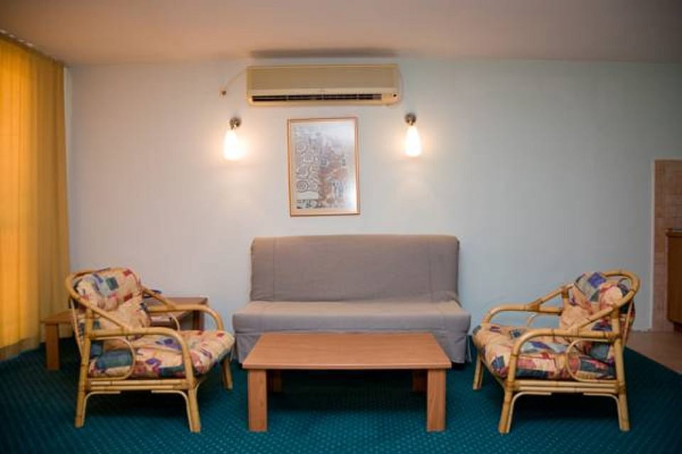 24-inch flat-screen TV with satellite channels, TV