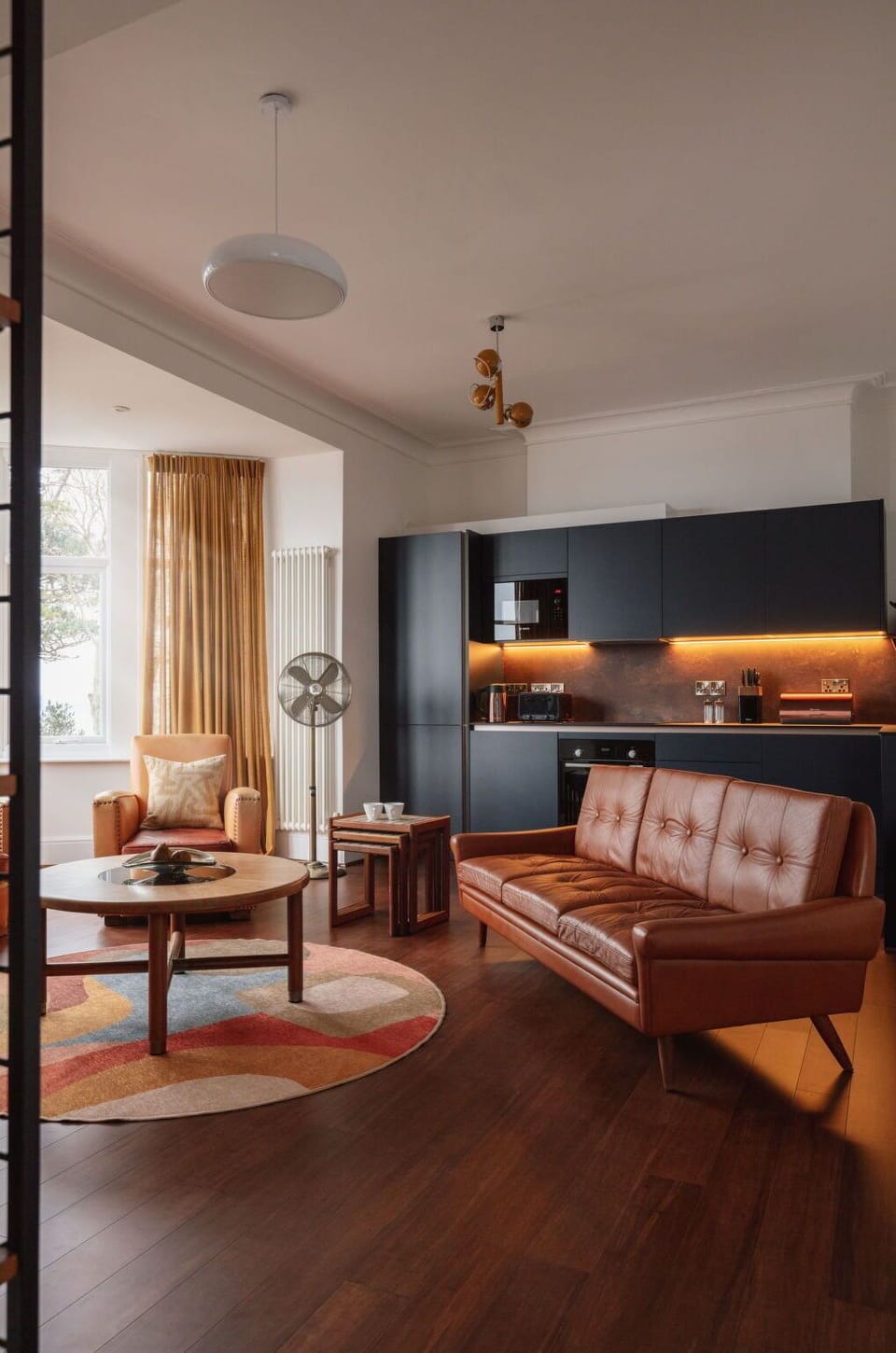 Furniture, Interior Design, Flooring, Floor, Wall, Wood, Light Fixture, Living Room, Ceiling, Wood Flooring