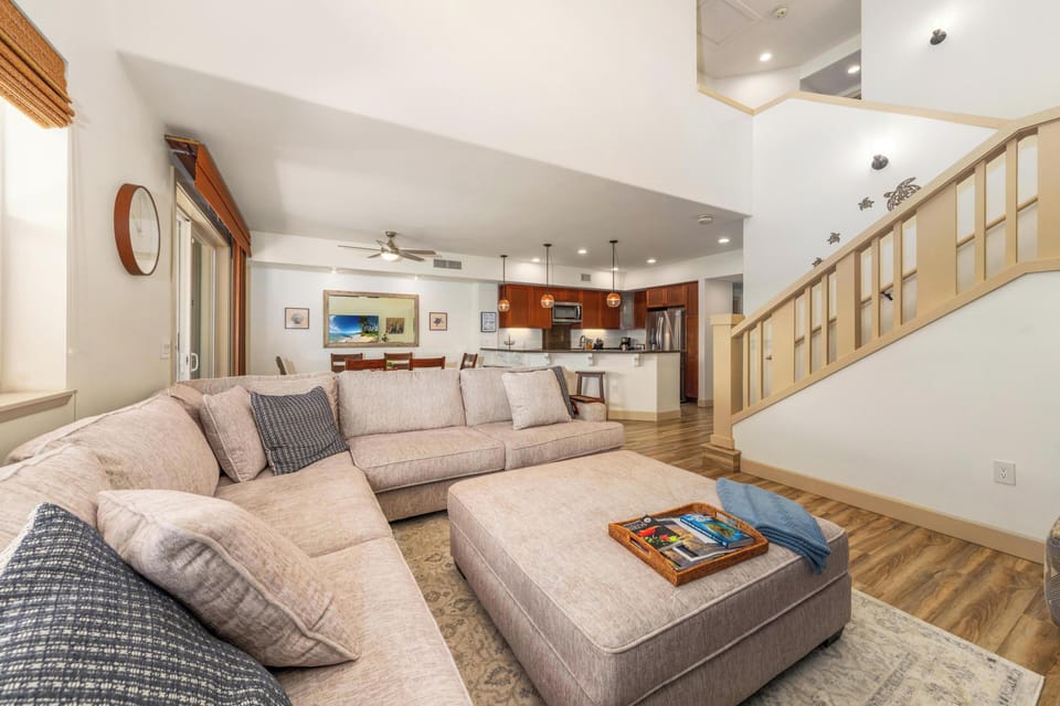 Settle into your spacious retreat with soaring ceilings and abundant natural light. The open layout connects your living area, kitchen, and dining space—perfect for gathering and making memories together.