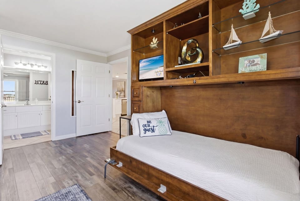 Convenient Murphy Bed in guest bedroom