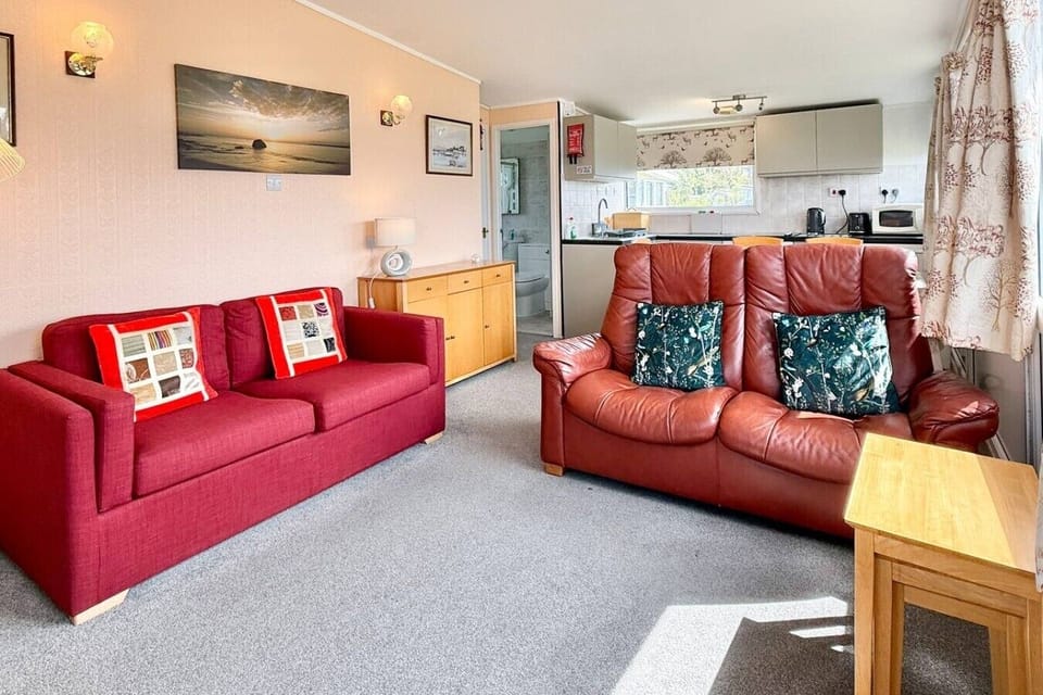 Living room with smart tv