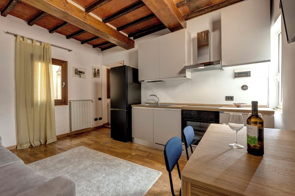 Apartment | Private kitchen | Fridge, stovetop, toaster, cookware/dishes/utensils