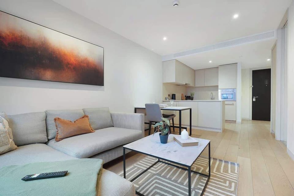 An open-plan living room, dining area and kitchen, benefit from a SMART TV with Netflix and plenty of space to sit down and relax. 