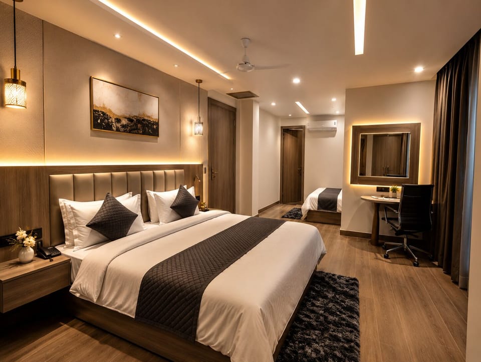 Family Studio Suite | Desk, laptop workspace, free WiFi, wheelchair access